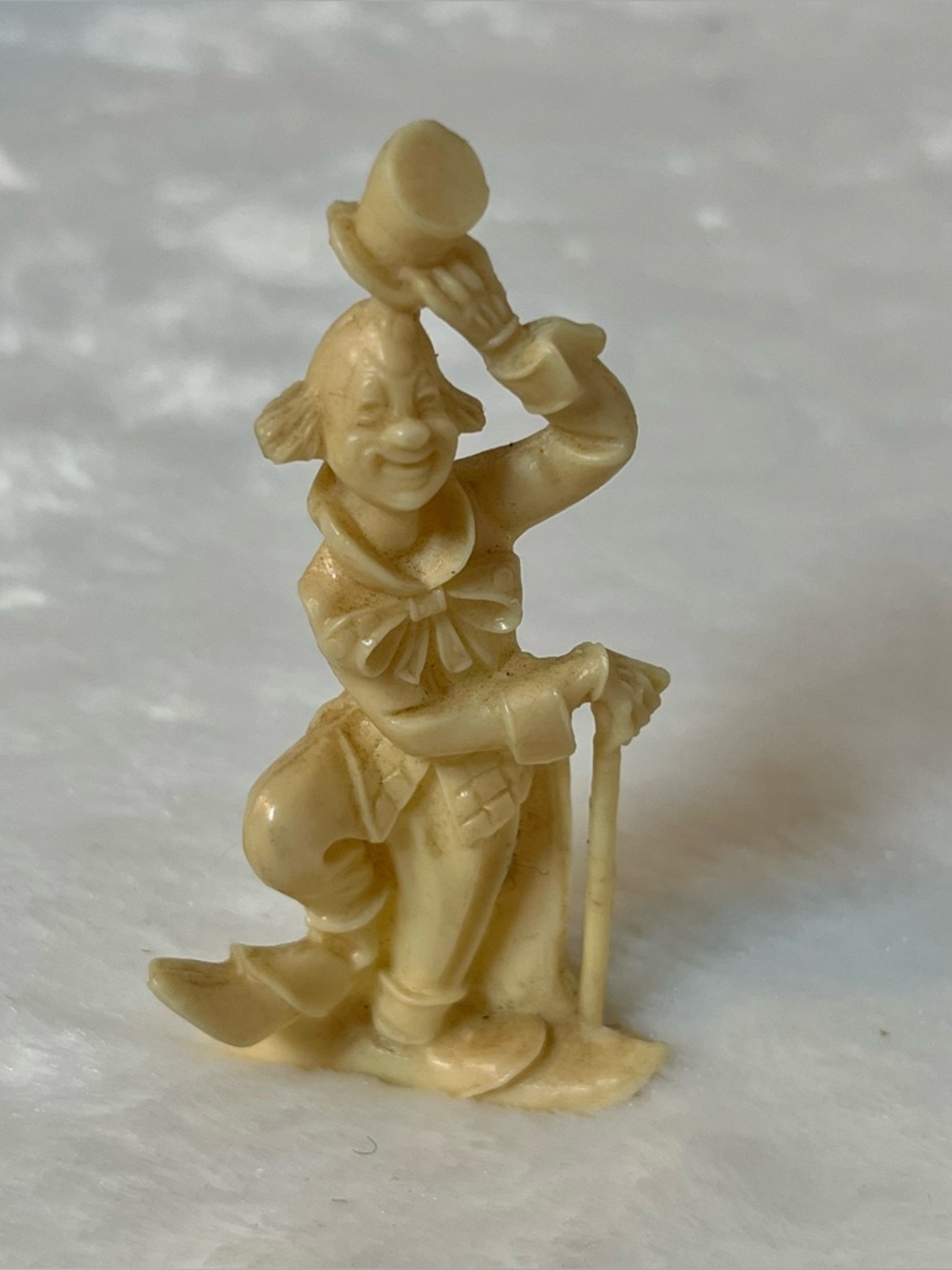 Vintage Fontanini Clown Figure 3" Unpainted Depose Italy